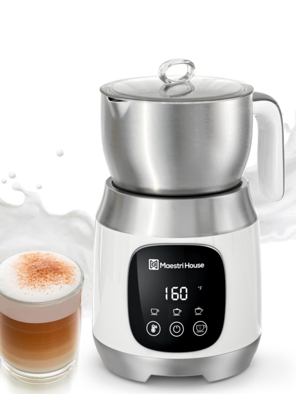 Maestri House Milk Frother, Variable Temp And Froth Thickness